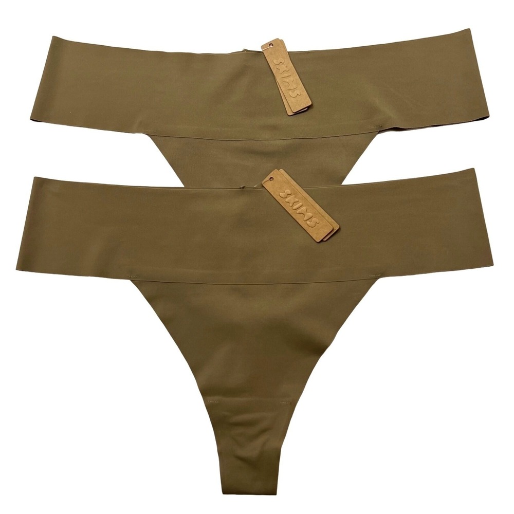 SKIMS‎ Naked Thong Lot of 2 Desert Womens XL